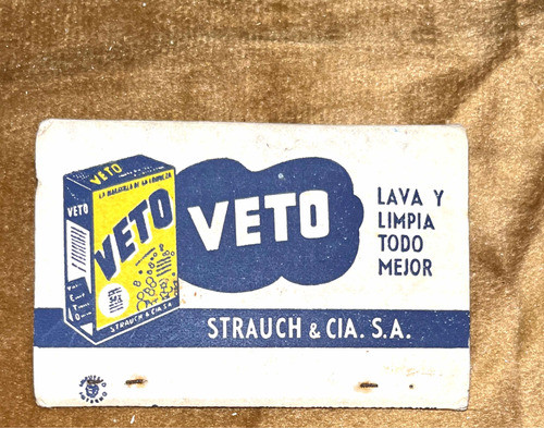 Fósforos Antiguos Uruguay Strauch Jabón Veto D Colección 1