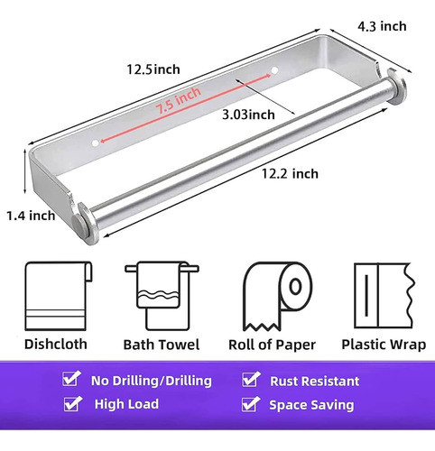 ~? Shinhadi Soporte De Toallas De Papel Debajo Del Gabinete 1