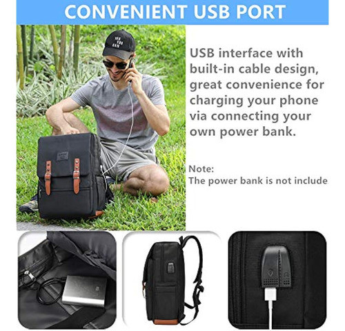Mochila Vintage Antirrobo Mochila Para Computadora Portátil 1
