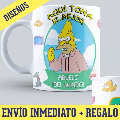 Kit Diseños Plantillas Tazas Los Simpsons Sublimación M2 1