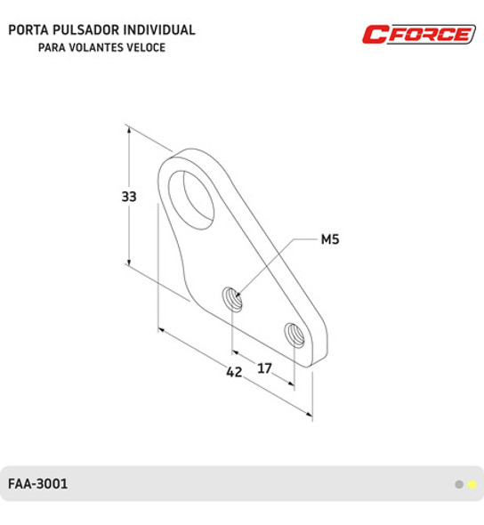 Porta Pulsador Aluminio Volantes C-force Veloce Collino 1