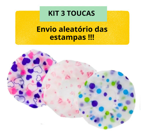Kit Com 3 Tocas Para Banho De Plástico Cabelo Seco 1