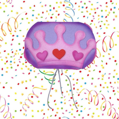 Piñata Artesanal En Telgopor Con Relieve Corona Rosa 1