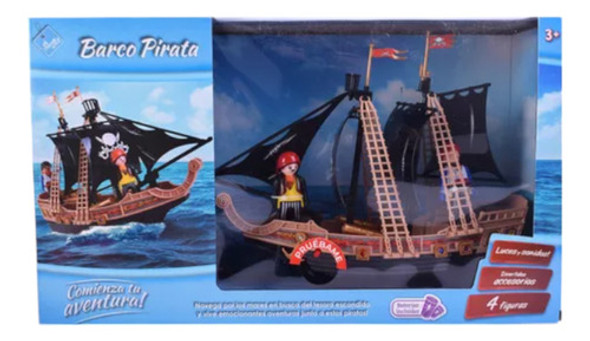 Set De Pirata Con Barco A Pila El Duende Azul 0