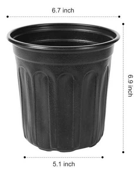 Jeria 100-pack 1 Galón Macetas Flexibles De Vivero De Planta 1 Jeria 100-pack 1 Galón Macetas Flexibles De Vivero De Planta 1