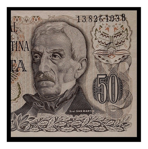 Argentina Billete 50 Pesos Ley 1976 B Sc Bot 2376 Fil A S/h 0