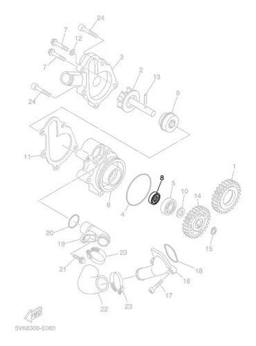Retentor Bomba Dágua Compativel Yamaha Xt 660r 2009/2015 Rto 1