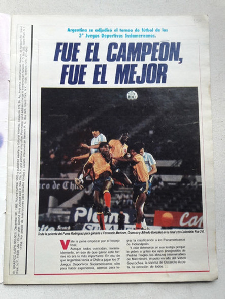 Revista El Gráfico Nº 3505 Diciembre 1986 Argentina Campeon 1