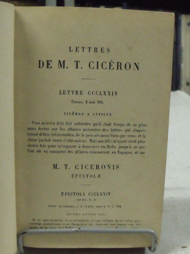 Livro Oeuvres Complètes De Cicéron Lettres Ciceron / 1872 0