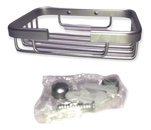 Jabonera De Ducha Para Baño Metalico Rectangular Para Pared 1