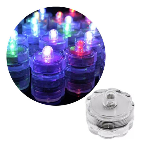 Set 12 Velas Sumergibles Led Multicolor Deco Ambientacion 0