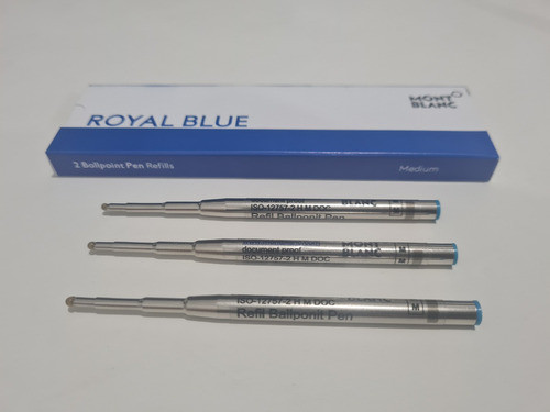 3 Refil Carga Balpen Caneta Montblanc  Azul Média Balpoint 0