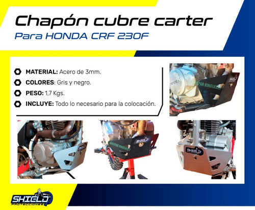 Chapon Cubre Carter Honda Crf 230f. Envio Gratis! 1