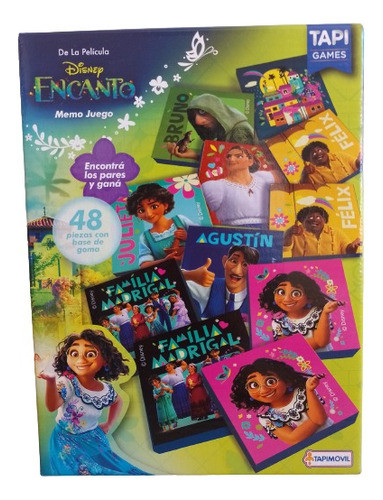 Juego De Memoria Tapimovil Encanto 48 Piezas Memo Infantil 1