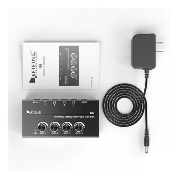 Fifine N6 Amplificador Auriculares 4 Salidas Estereo Ha 400 1