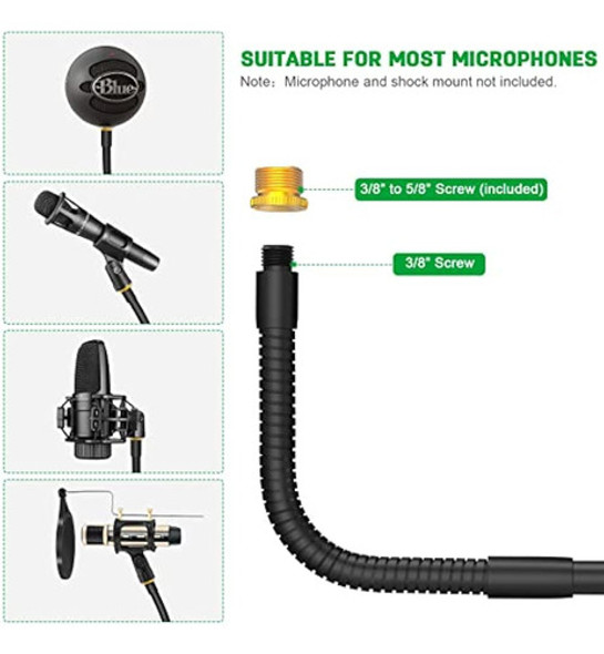 Brazo De Micrófono Zealsound, Soportes De Micrófono De Escri 1