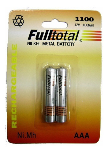 Pila Aaa 1100 Mah Full Total P/ Mp3, Radios, Linternas, Jug 0