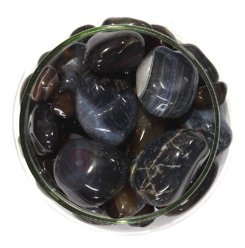 Piedra Ágata Negra Premium Rolada 100 Gamos - Arcana Caeli 0