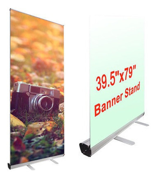En 39,5 X 79. Rollup Enrollable Aluminio Soporte Ajustable W 1