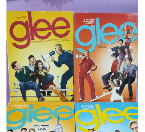 Kit Box Dvd 1 2 3 4ª Temporadas Completas Glee / 26 Discos 0