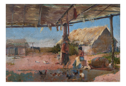 Roberto Castellanos - Escena De Campo - Lámina 45x30 Cm. 0