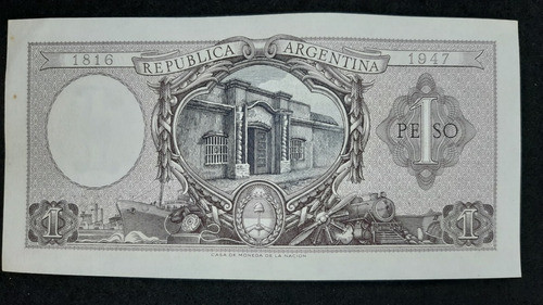 Billete 1 Peso Moneda Nacional Argentina S/circular 1947 1