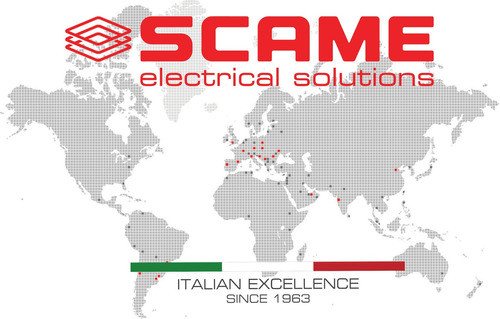 Caja Scame Recta Para Brida 84x106mm Serie Domo 1