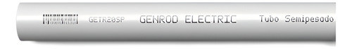 Caño Pvc Semipesado 20mm 3/4 X 3mts Genrod Tubelectric X10pz 0
