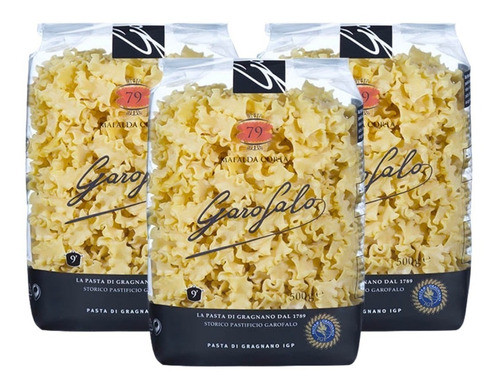 Fideos Mafalda Corta Garofalo 500 Gr. Origen Italia Pack X3 0
