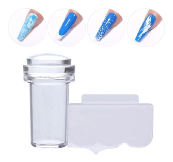 Carimbo Silicone Transparente Nail Art Francesinha Manicure 0 Carimbo Silicone Transparente Nail Art Francesinha Manicure 0
