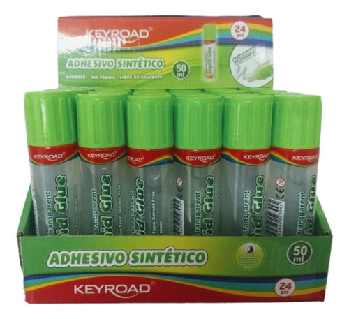 Adhesivo Sintetico Keyroad Transp. X50ml. Pack X 6 Unidad 1