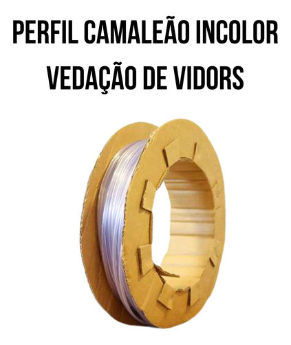 Perfil Camaleão Incolor Para Vedação De Vidros - 10 Metros 1