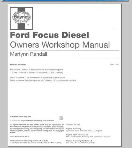 Ford-focus-diesel-manual   Haynes Manual 1