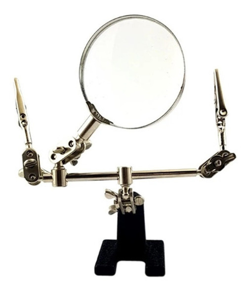 Lupa Con Soporte 2 Pinzas P/ Soldadura Electrónica Plaqueta 0