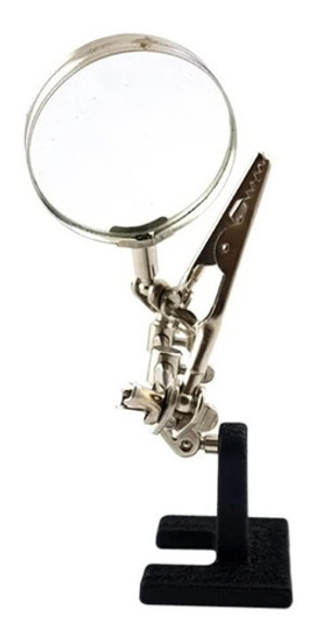 Lupa Con Soporte 2 Pinzas P/ Soldadura Electrónica Plaqueta 1