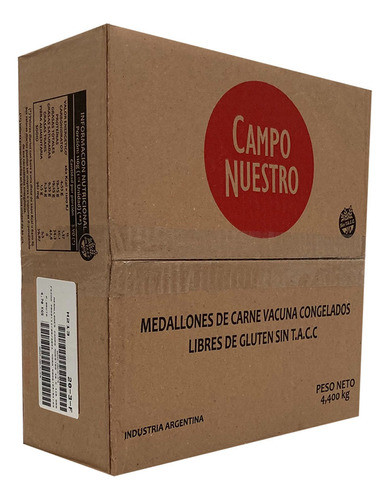 40 Hamburguesas Medallón Campo Nuestro 110 Grs Pan Y Aderezo 0