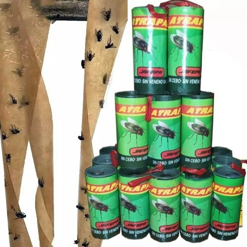 Cinta Atrapa Insectos Mata Moscas Mosquitos X 10 Unidades 0