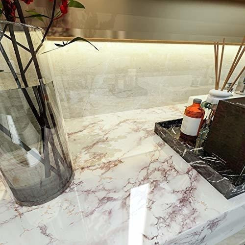 Vinilo Adhesivo E Impermeable Marmol Blanco 40 X 805 Cm 1
