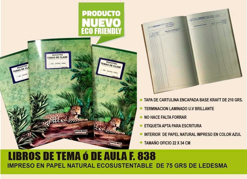 26 Libros  De Tema /aula  F838  Papel Ecolog. 104 Pag 1