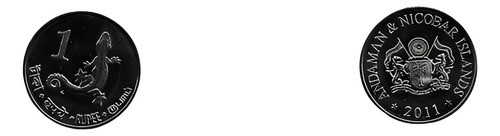 Fk Andaman Y Nicobar 1 Rupias 2011 Iguana Proof Soberbia. 0