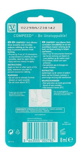 Compeed Stick Anti Bolhas Fricção Calos 8 Ml 1