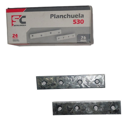 Planchuela Perforada 76mm Cromatizada (caja X 24 Unid.) 0