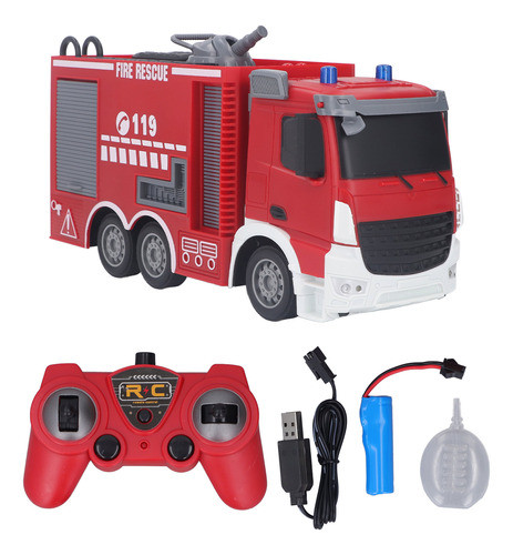 Caminhão De Bombeiros Com Controle Remoto Toy Rc Interactive 0