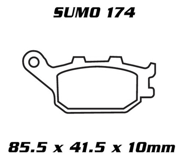 Sumo 174 Pastilla De Freno Trasera Honda Cbr 1000 Rr (04-05) 1 Sumo 174 Pastilla De Freno Trasera Honda Cbr 1000 Rr (04-05) 1