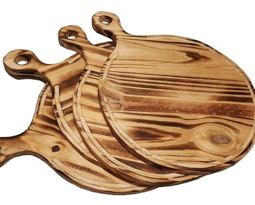 Tablas Para Pizza -plato Pizzero De Madera Redondo X 15 Unid 0