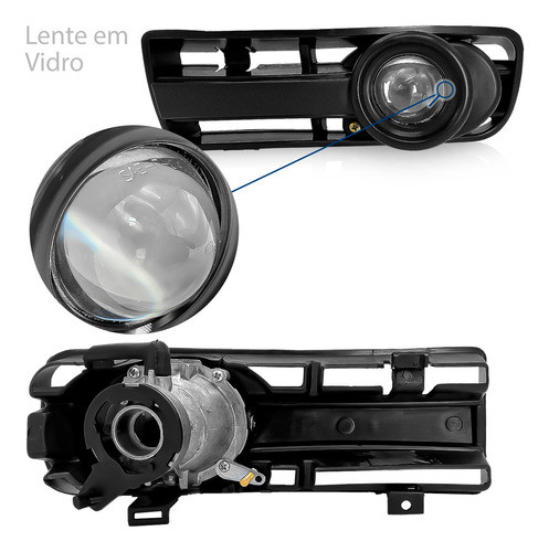 Kit Farol De Milha Golf 1999 Até 2006 Botão Modelo Colante 1
