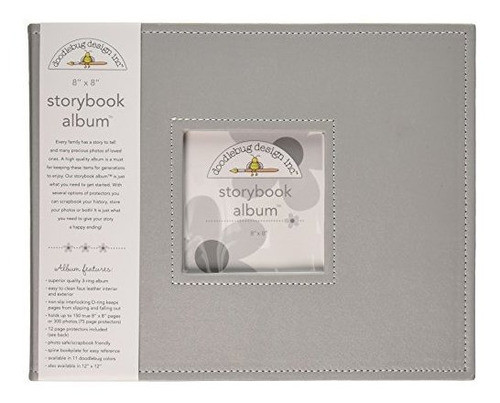 Doodlebug Design Gray Storybook Para Album De Recortes 8 Por 0