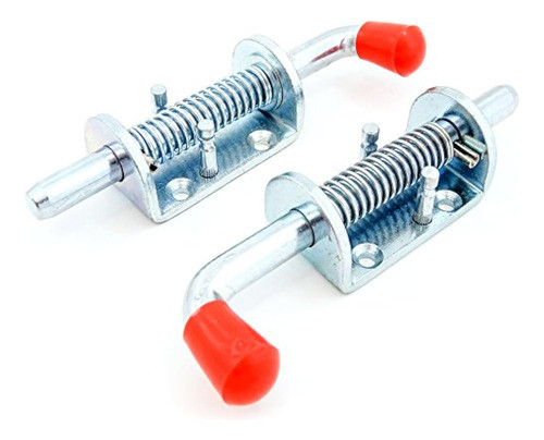 2 Piezas De Metal Lock Barrel Bolt Spring Loaded Latch 65 Lo 0