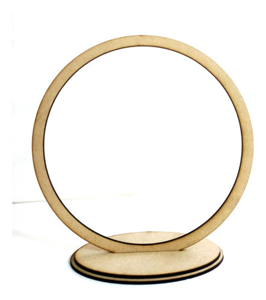 15 Centros De Mesa Aro Básico Con Base 20cm Mdf Cumple Boda 1