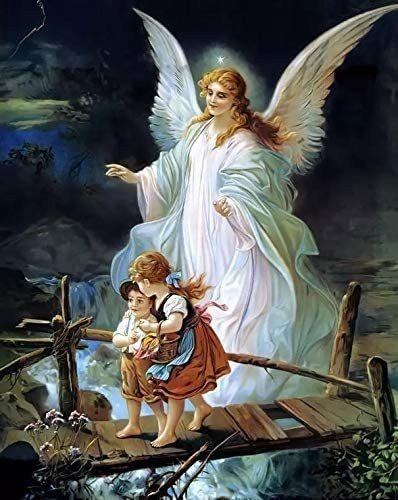Pintura Con Diamantes 5d- Angeles 30x40cm Para Adultos 0